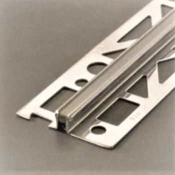 Dünnbettprofil Aluminium 2500 x 6 mm Betongrau